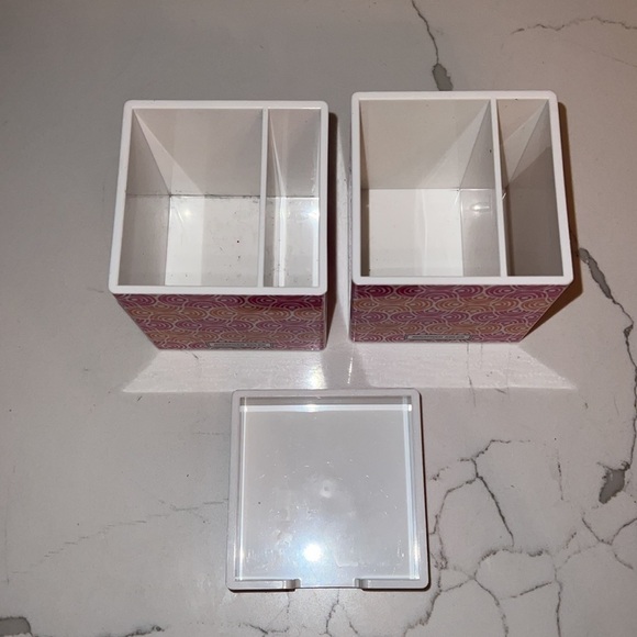 Set of 3 Jonathan Adler Circle Ornaments Lot Organizers Desk Set Stackable - Picture 2 of 8